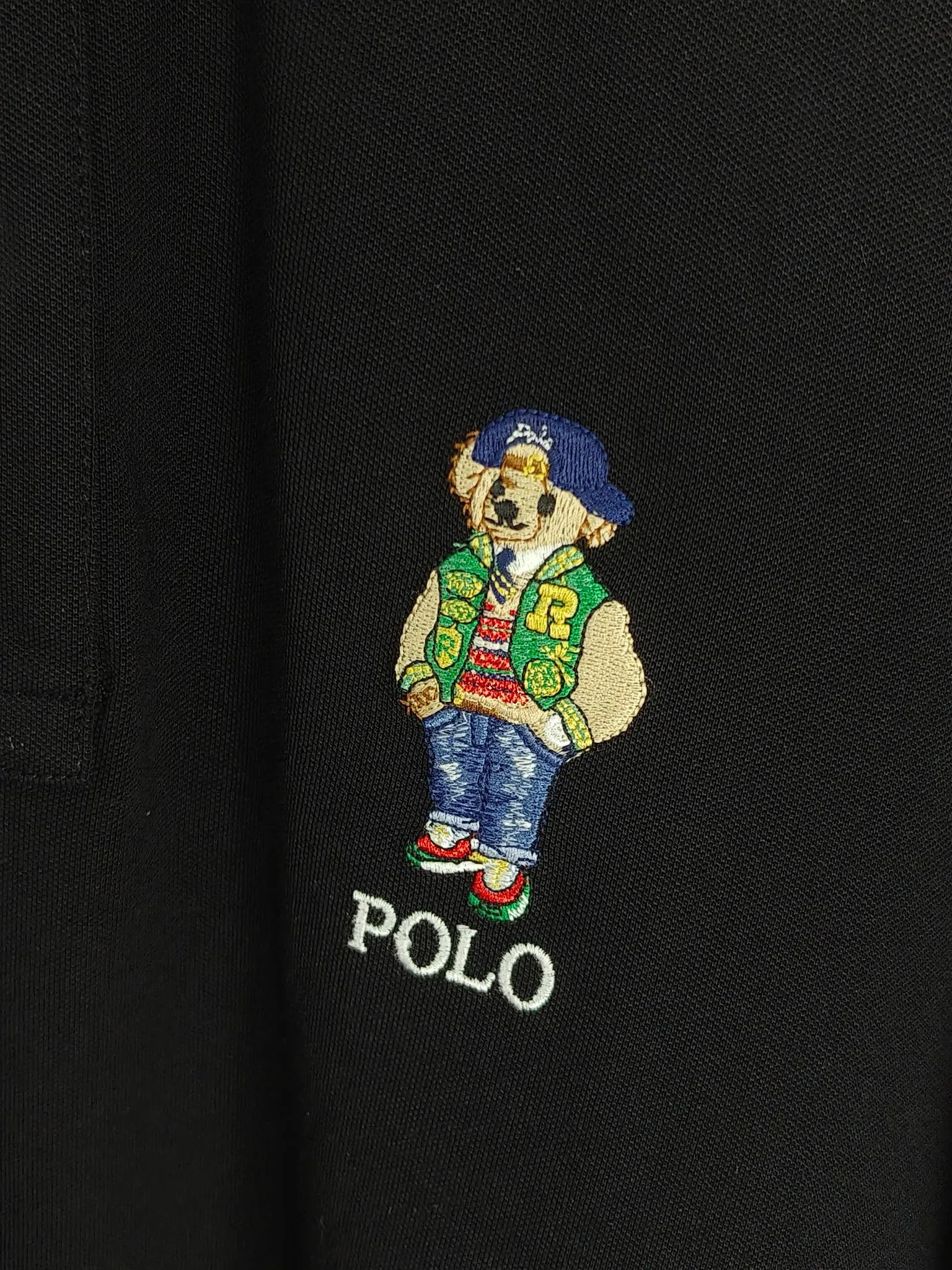 P180 Real shot quality High version Ralph Lauren embroidered polo shirt lapel short sleeves High-end quality Complete with three labels, comfortable and breathable, classic and simple, exquisite and fashionable, details show high-end quality Color: black navy blue Size: M-XXL